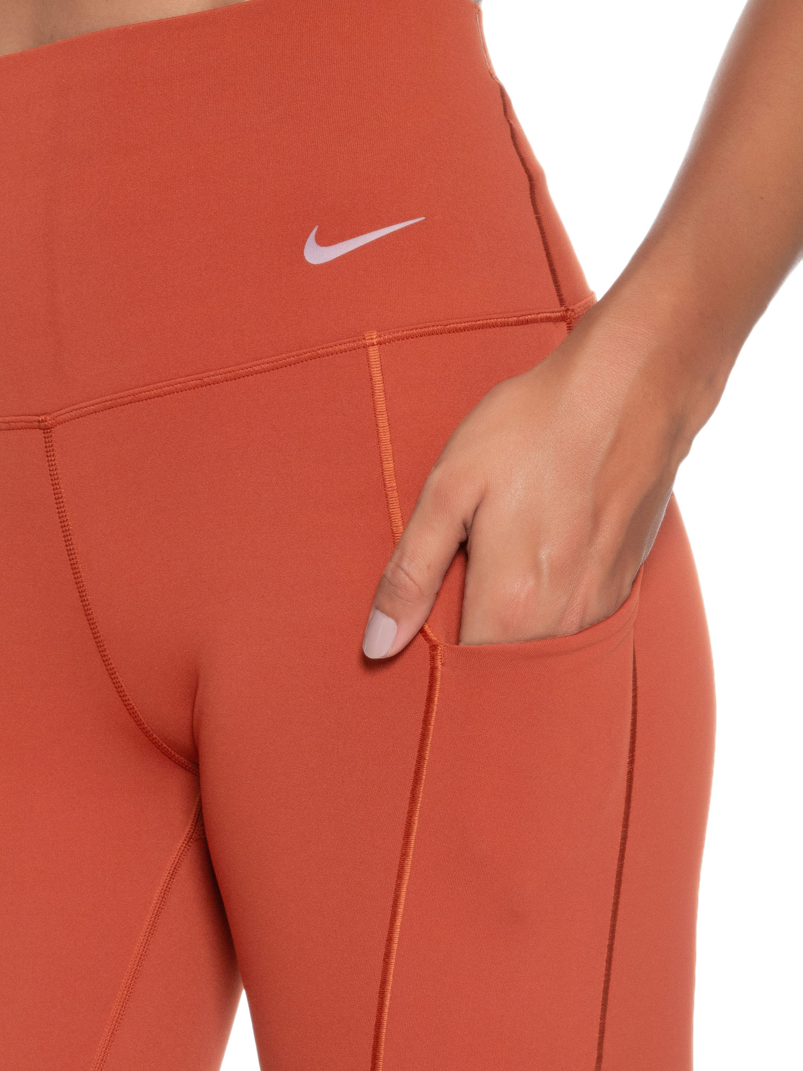Calça Legging Nike Dri-FIT Pro 7/8 Feminina - Laranja