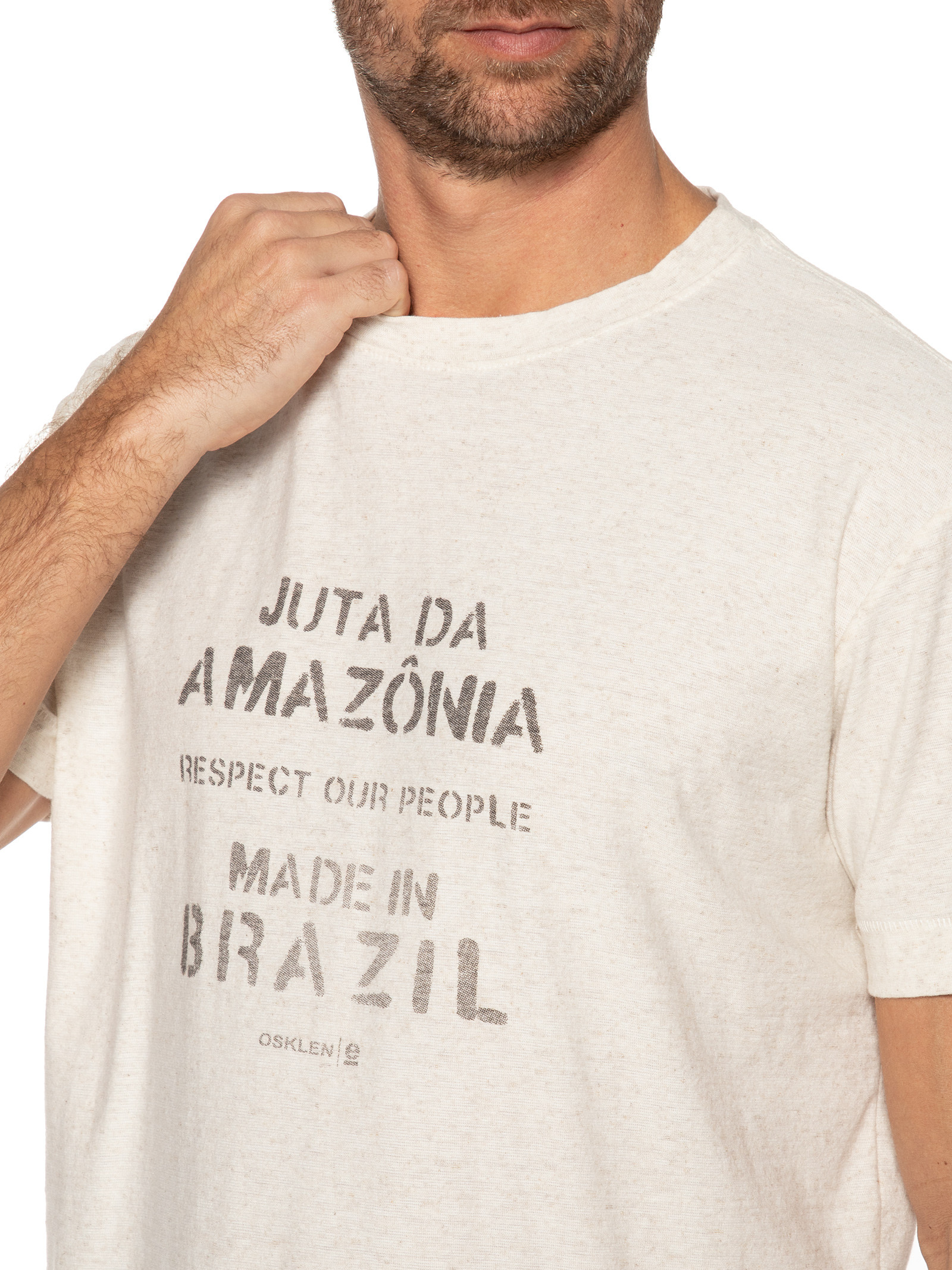 T-shirt Masculina Juta Made In Brazil - Osklen - Off White - Oqvestir