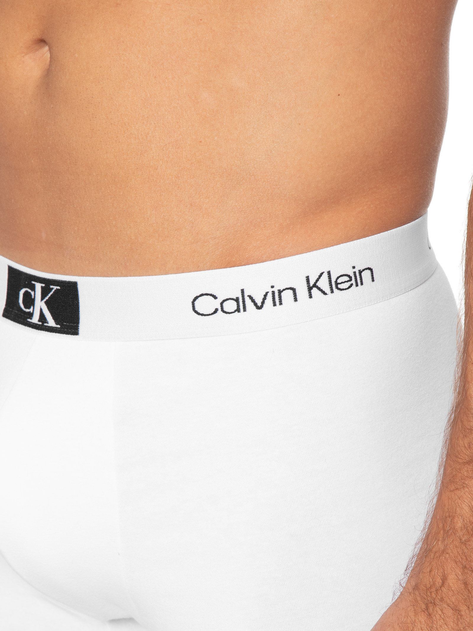 Cueca Long Boxer Cotton - Calvin Klein Underwear - Branco - Oqvestir