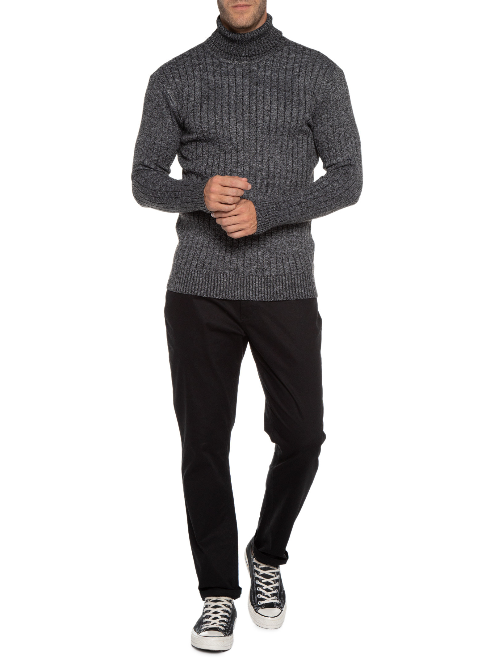 Sweater camisola Homem, poliéster, cor cinza, tricotado relevos torcidos -  AudaciouZ