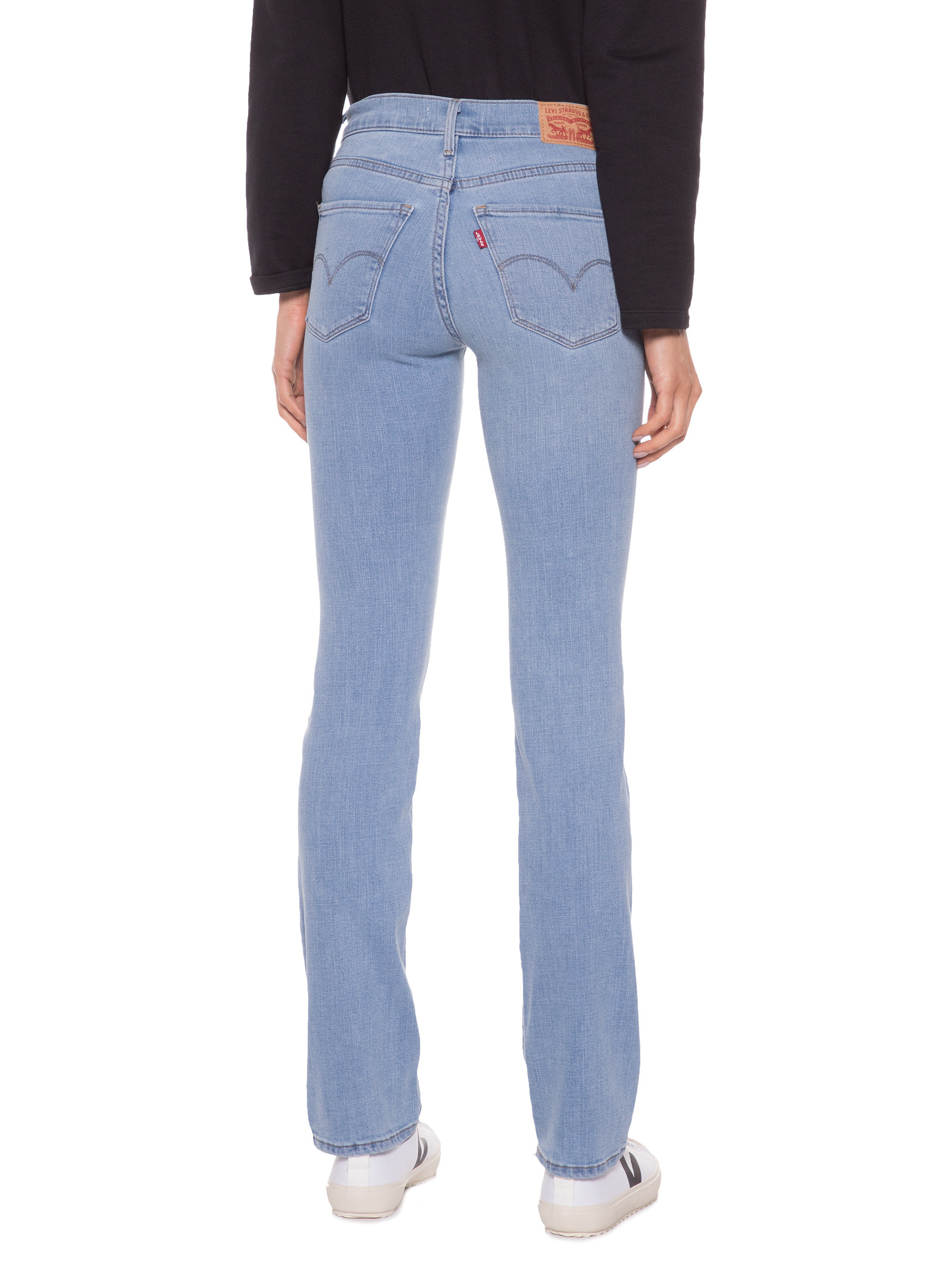 Calça Feminina Jeans 314 Shaping Straight - Levi's - Azul - Oqvestir