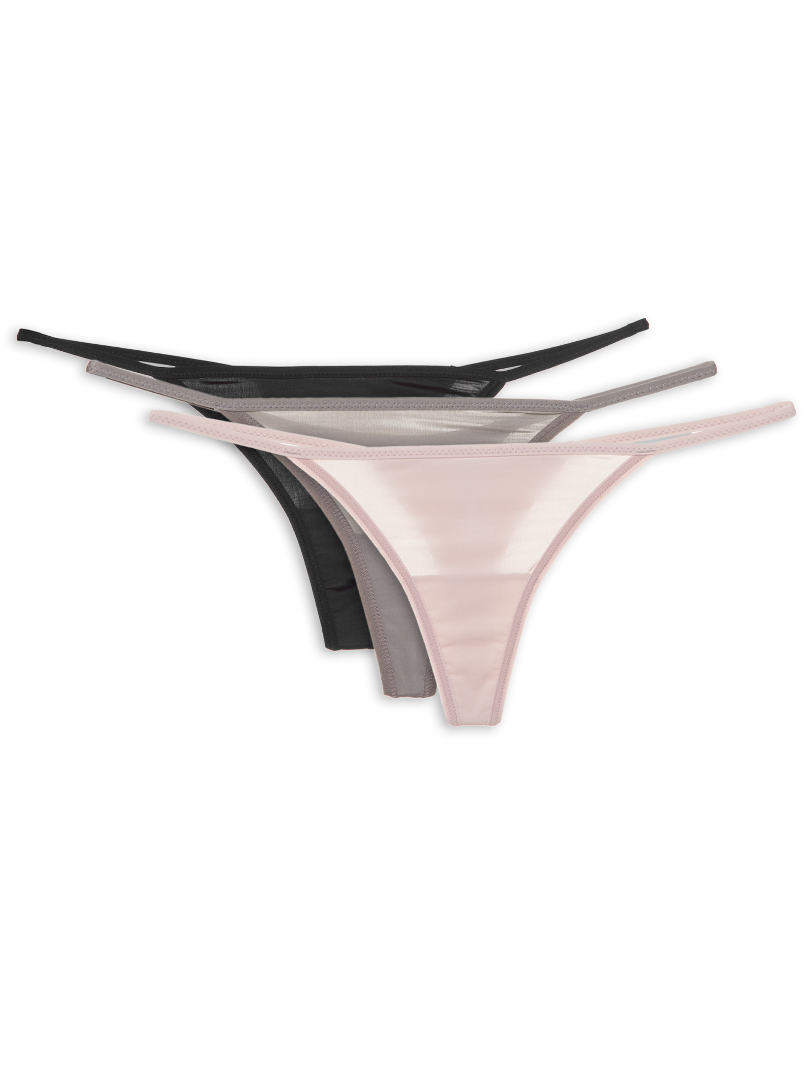 Kit 2 Calcinha Tanga String Logo - Calvin Klein Underwear - Preto - Oqvestir