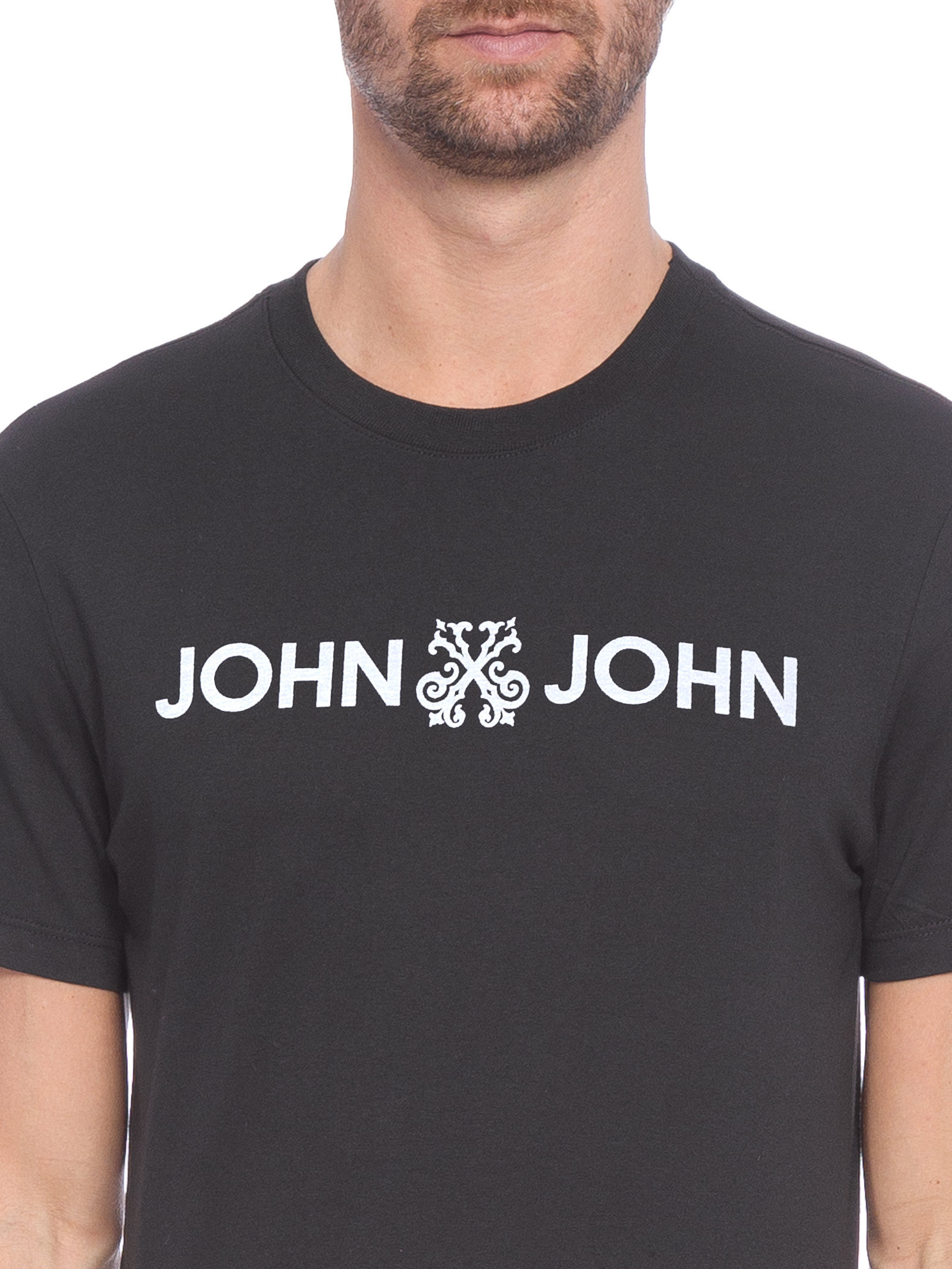 Camiseta John John Masculina JJ Logo Preta - Preto