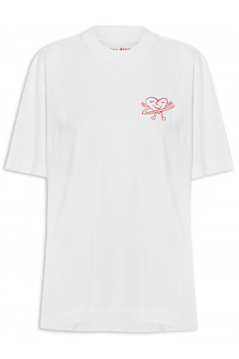 T-Shirt Feminina Silk Kindness - Branco