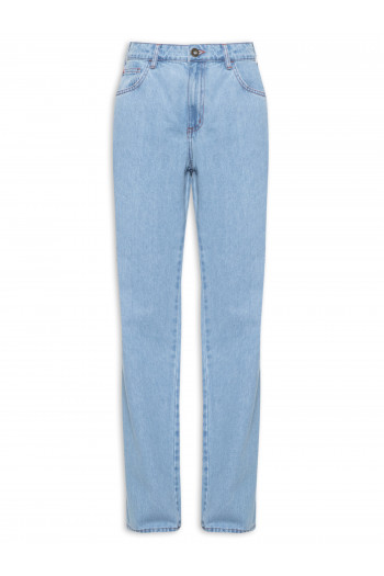 Calça Jeans Feminina Wide Leg - Azul