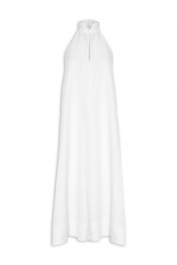 Vestido Gola Longo - Branco