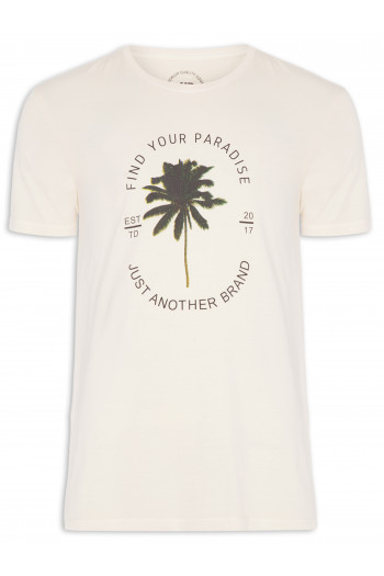 Camiseta Tinturada Find Your Paradise - Bege