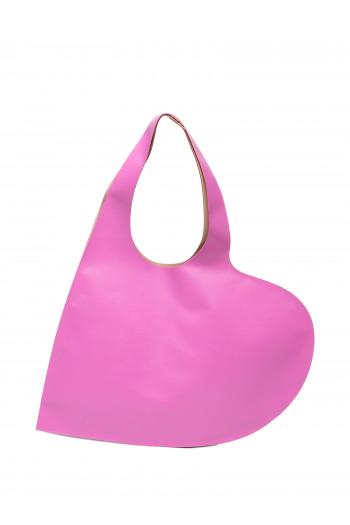 Bolsa Feminina Coração Bicolor - Rosa 
