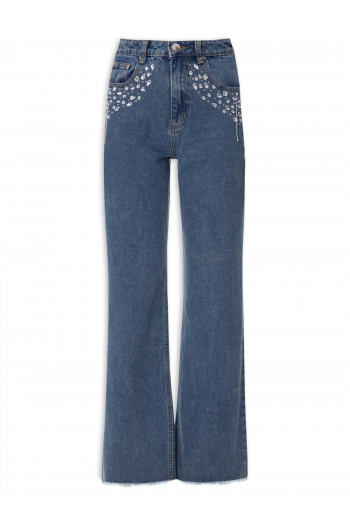 Calça Jeans Feminina Shine - Azul