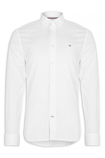 Camisa Masculina Core 1985 Flex Oxford - Branco