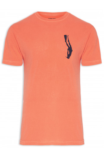 T-shirt Masculina Stone Diver - Laranja