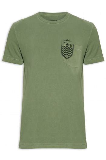 T-shirt Masculina Bolso Brasão - Verde