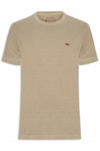 T-shirt Masculina Stone Coroa Colors - Bege
