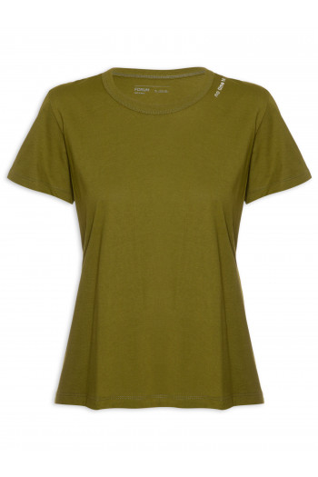 Camiseta Feminina Detalhe - Verde