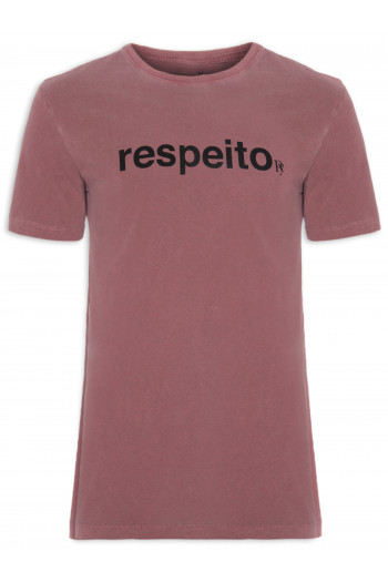 Camiseta Masculina Respeito - Vinho