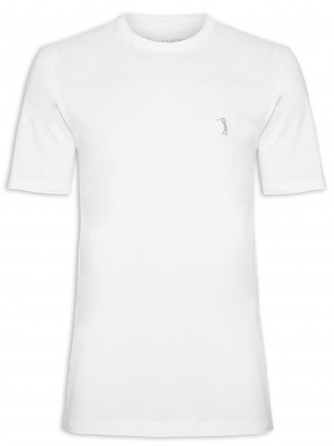 Camiseta Masculina Gola Careca Básica - Branco
