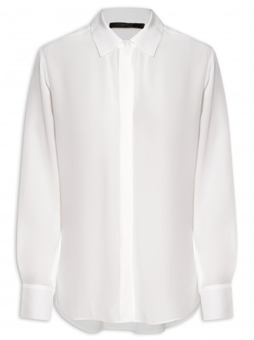 Camisa Feminina Seda Básica - Branco