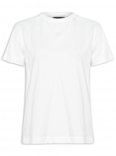 Camiseta Feminina Logo - Off White