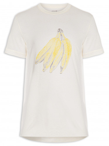 T-Shirt Masculina Linen Banana Pop - Off White