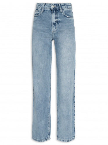 Calça Feminina Jeans Straigh Leg - Azul