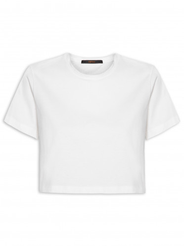 Camiseta Feminina Cropped - Off White