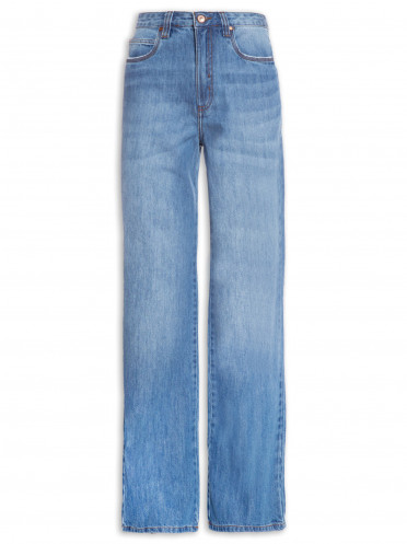Calça Feminina Jeans Boot 70s Stoned - Azul