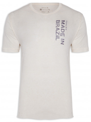 T-shirt Masculina Light Linen Made In Brazil - Off White