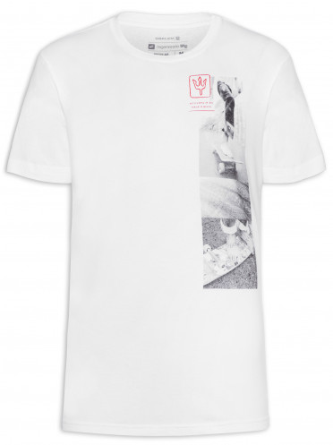 T-shirt Masculina Stone Summer Sk8 - Branco