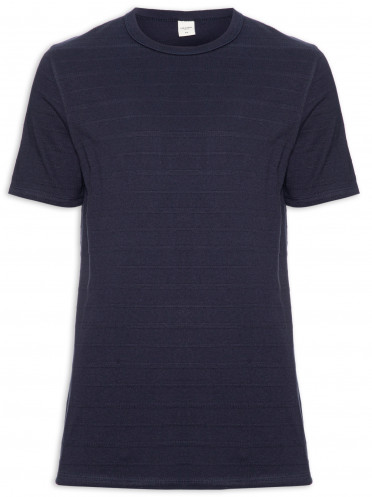 Camiseta Masculina Texturizada - Azul
