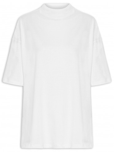 Camiseta Unissex New Over Basic Colors - Branco