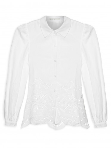 Camisa Feminina Laise Manga Bufante - Branco 