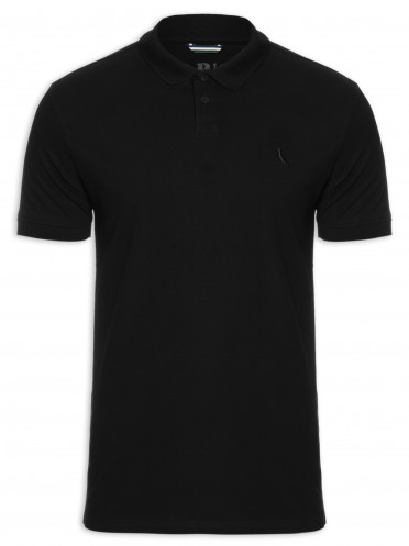 Polo Masculina Pima Piquet - Preto