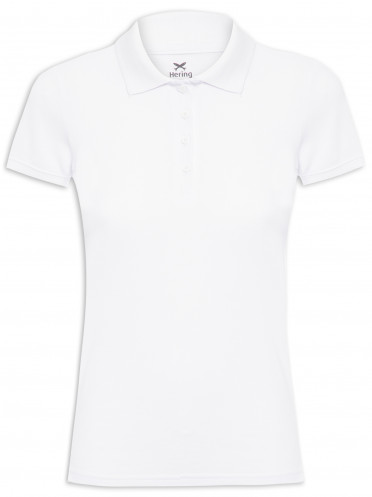 Camiseta Feminina Polo Manga Curta - Branco 