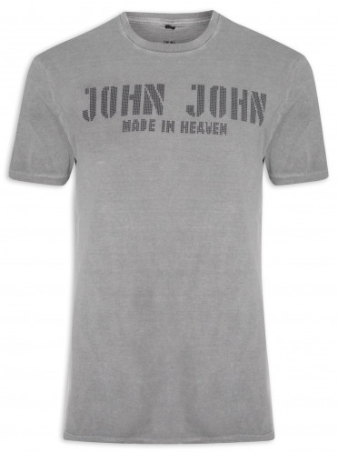 T-Shirt Masculina Rg John Base - Cinza
