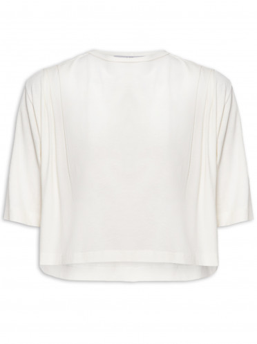 Camiseta Feminina Malha Sandra - Off White