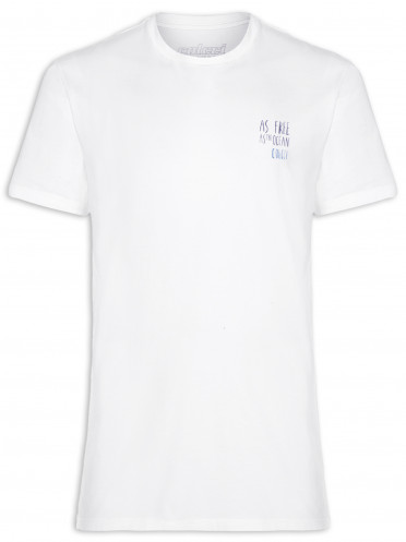 Camiseta Masculina Estampada - Off White