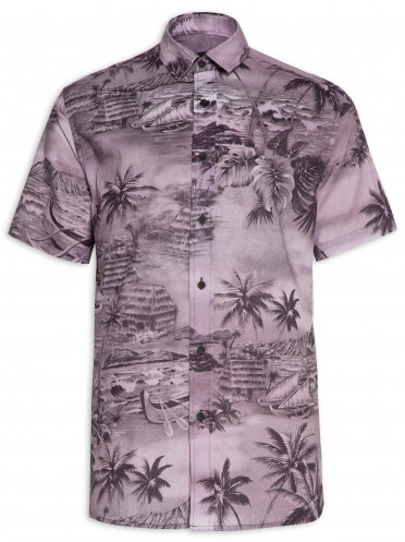 Camisa Masculina Honolulu - Roxo