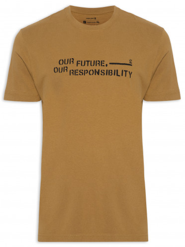 T-shirt Masculino Vint Our Future Our Responsibili - Marrom