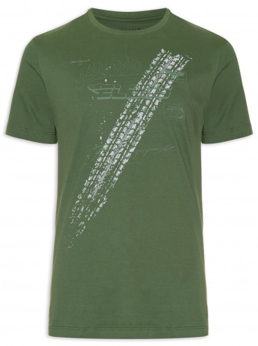 T-shirt Masculina Cotton Fine Racing Equipment Classic - Verde