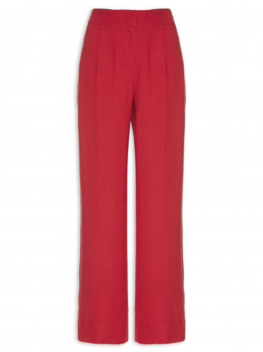 Calça Pantalona Alfaiataria - Vermelho