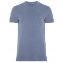 Camiseta Masculina Stone Tingimento Eco - Azul