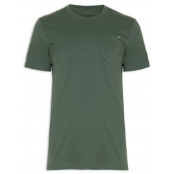 T-shirt Masculina Cotton Fine Easa Pocket Classic - Verde
