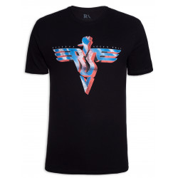 Camiseta Masculina Estampada Rsv Metal Wing - Preto