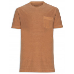 T-shirt Pocket Colors Masculina - Marrom